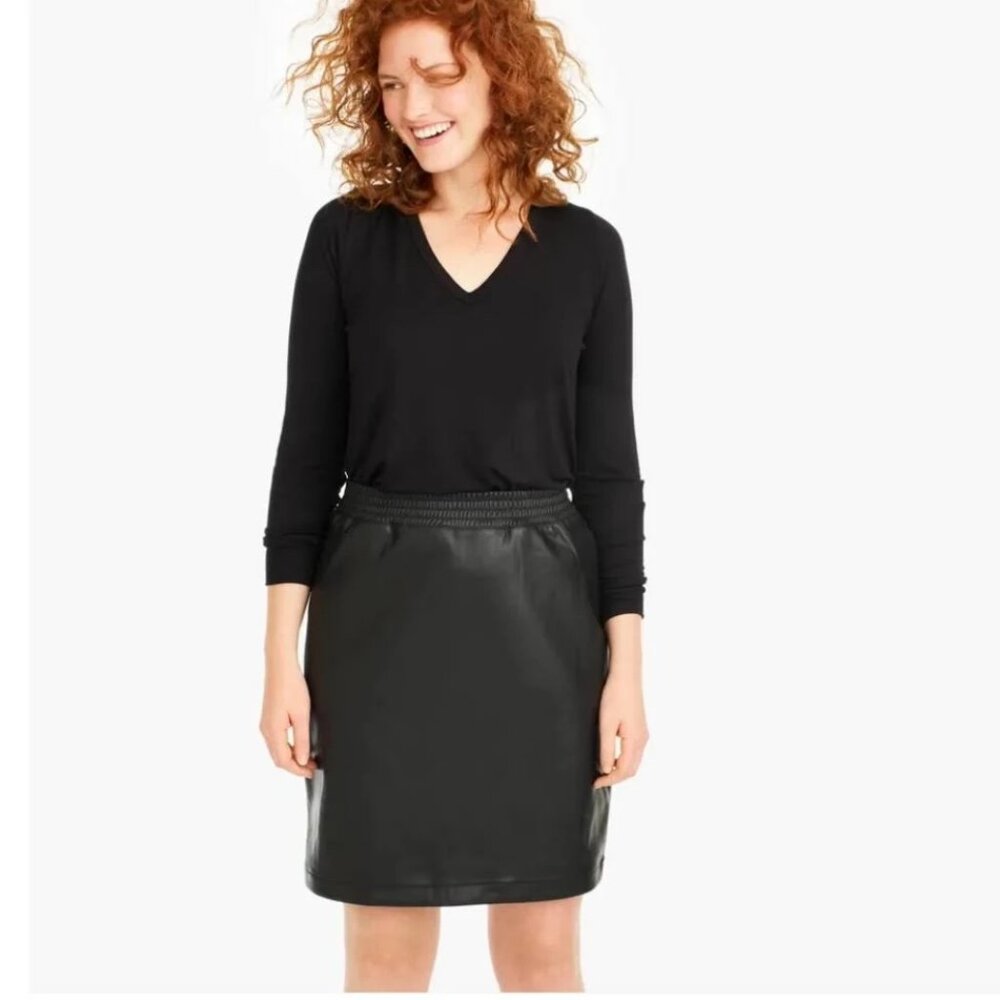 Universal Standard x J. Crew Vegan Leather Pencil Skirt Size Small